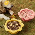 Dog Collapsible Bowl Folding Silicone Pet Travel Bowls Food Water Feeding BPA Free Foldable Cup Dish With Carabiner - Image 4