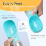 Portable Dog Water Bottle 700ml Stainless Steel Leak Proof Puppy Water Dispenser With Drinking Feeder For Pets Travel Walking Hiking And Outdoor Activities - Image 8