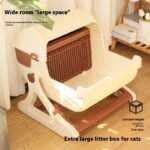 Open Tilting Cat Toilet Extra Large Semi-automatic Litter Box - Image 2